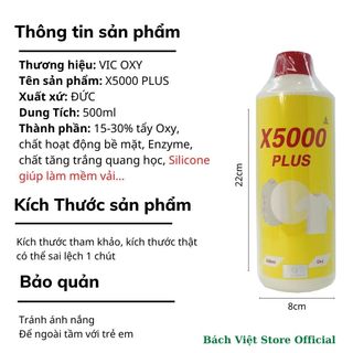 Tẩy Trắng Quần Áo, Tẩy Mốc Quần Áo X5000 Chính Hãng 100% Giúp Đánh Bay Mọi Vết Bẩn Cứng Đầu