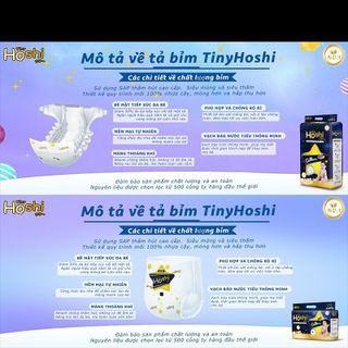 Tã Bỉm Dán/Quần cao cấp Tiny Hoshi S112/M92/M88/L84/XL76/XXL72/XXXL68/XXXXL64