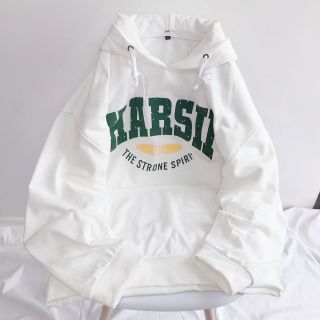 Áo hoodie logo in Harsii nón 2 lớp rộng trùm qua đầu form dưới 70kg