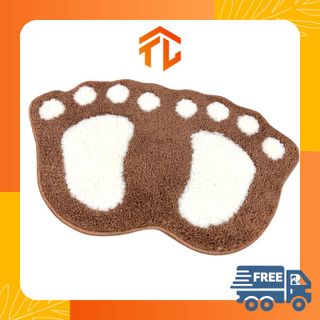 Thảm lau chân hình bàn chân siêu thấm kích thước 40x60
