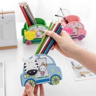 Hộp đựng bút bằng gỗ đa năng họa tiết hoạt hình dễ thương