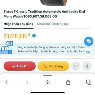 ĐỒNG HỒ TlSSOT CƠ NAM CHÍNH HÃNG XÁCH TAY