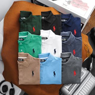 Áo thun polo nam tay ngắn bigsize 80kg - 130kg - hình mgựa