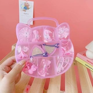 Hộp Kẹp Tóc Kitty Cho Bé