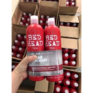 Combo Cặp Dầu Gội Xả Tigi Đỏ Bed Head 750ml Giành Cho Tóc Hư Tổn Cấp 3, Làm Thơm Tóc, Mượt Mà