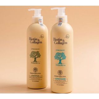 Cặp Dầu Gội Xả Biotin & Collagen Trắng 1000ml Giảm Rụng Tóc, Kích Mọc Tóc, Phục Hồi Tóc Khô Xơ, Hư Tổn