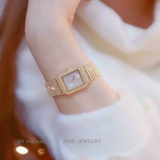 Đồng hồ bs vuông full đá sieu me đẹp