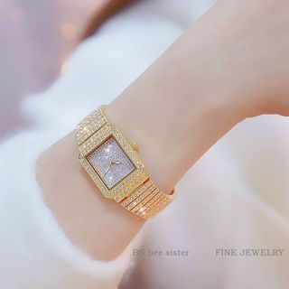 Đồng hồ bs vuông full đá sieu me đẹp