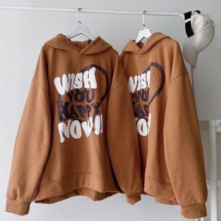 Áo hoodie logo in wish you happy now!! nón 2 lớp rộng trùm qua đầu form dưới 70kg