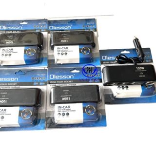 Tẩu sạc ô tô, bộ chia sạc ô tô có dây 03 tẩu 02 usb 01 tẩu thuốc cao cấp Anihooky