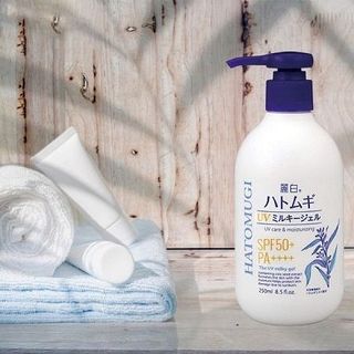 SỮA DƯỠNG THỂ CHỐNG NẮNG, DƯỠNG ẨM VÀ LÀM SÁNG DA HATOMUGI NHẬT BẢN SPF50 PA+++