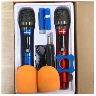 Bộ Micro đa năng không dây TV-2200 vỏ thép dùng pin sạc dung lượng cao giá sỉ