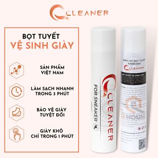 CHAI XỊT BỌT TUYẾT VỆ SINH GIÀY QCLEANER 400ML