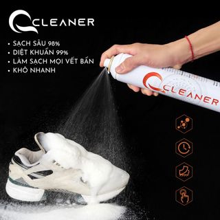 CHAI XỊT BỌT TUYẾT VỆ SINH GIÀY QCLEANER 400ML