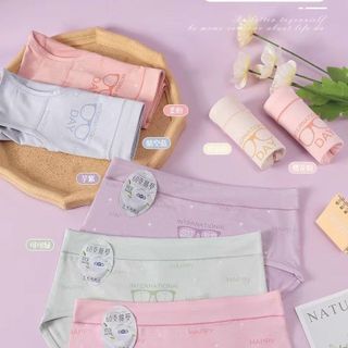Quần lót cotton nữ cao cấp - Combo 5 quần chíp kháng khuẩn co giãn đa chiều thoải mái free size dưới 60kg
