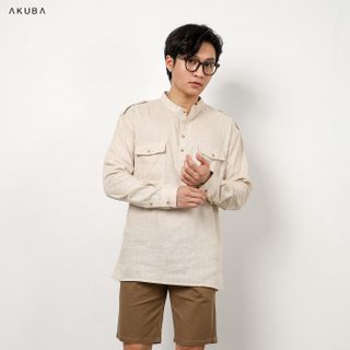 ÁO SƠ MI TAY DÀI LINEN AKUBA 01J0168