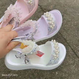 Giày sandal trẻ em quai ngang đính hạt sỉ giá rẻ