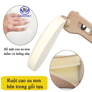 Gối tựa đầu 02 bên xe ô tô cao su non Anihooky - để bé tựa khi đi xe hơi - đỡ đau vai gáy - mỏi cổ