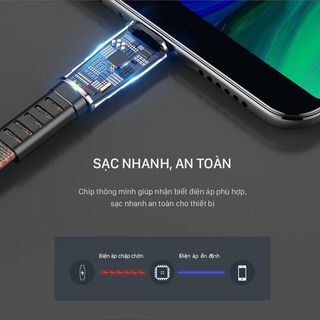 Dây sạc cáp sạc nhanh AKM/AKC-020 Dài 2M Type-C/ Micro ACOME Cáp Dù Bền Chắc - Bảo hành 12 tháng BenZ Store