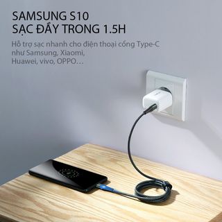 Cáp Sạc Nhanh VIVAN KPD100S Chống Gãy Type-C to Type-C 100cm Chuẩn Sạc NhanhPD 60W BenZ Store