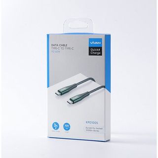 Cáp Sạc Nhanh VIVAN KPD100S Chống Gãy Type-C to Type-C 100cm Chuẩn Sạc NhanhPD 60W BenZ Store