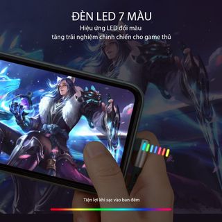 Cáp Sạc Nhanh Gaming Ligthing Vivan BWL100S Dù 1m Cổng Kết Nối Chữ L 90° Đèn Led BenZ Store