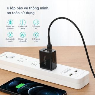Cốc Sạc Nhanh Acome AC03U 2 Cổng USB Tương Thích Iphone iPad Samsung Oppo Xiaomi Bảo Hành 12 Tháng BenZ Store