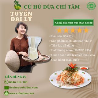Củ hủ dừa tươi hút chân không