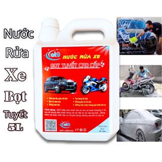 Bọt tuyết rửa xe AT9 đậm đặc loại 5 lít dùng cho máy rửa xe không chạm với bình xịt bọt tuyết xe máy oto