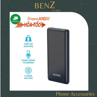 Pin Sạc Dự Phòng 10.000mAh ACOME AP108 10000mAh Tương Thích Với Thiết Bị - BẢO HÀNH 1 ĐỔI 1 CHÍNH HÃNG BenZ Store giá sỉ