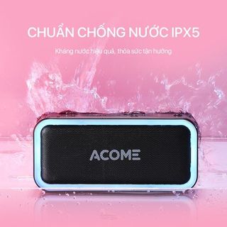 Loa Bluetooth ACOME A6 / VS6 Công Suất 5W Âm Thanh Chất Lượng Cao Hiệu Ứng LED RGD Playtime8H Chống Nước IPX5 BenZ Store