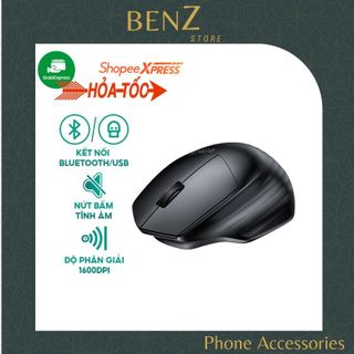 Chuột Không Dây Tĩnh Âm ROBOT M350 Kết Nối Bluetooth 3.0/5.0 & USB Nano 2.4 GHz - Độ Phân Phải 1600 DPI BenZ Store