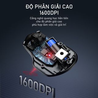 Chuột Không Dây Tĩnh Âm ROBOT M350 Kết Nối Bluetooth 3.0/5.0 & USB Nano 2.4 GHz - Độ Phân Phải 1600 DPI BenZ Store