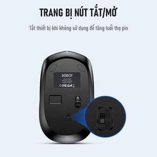 Chuột Không Dây Kiểu Dáng Văn Phòng ROBOT M205 Có Nút Tùy Chỉnh Độ Phân Giải Gọn Nhẹ - Bảo Hành 12 Tháng BenZ Store