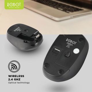 Chuột Quang Không Dây Wireless 2.4GHz ROBOT M210 - Cảm Biến Quang Học Khoảng Cách Tín Hiệu 20m BenZ Store