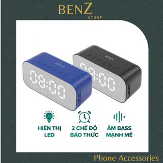 Loa Bluetooth ROBOT RB560 Kiêm Đồng Hồ Báo Thức Màn Hình LED Tráng Gương - Hỗ Trợ Thẻ Nhớ/ FM Bảo Hành 12 Tháng BenZ Sto giá sỉ