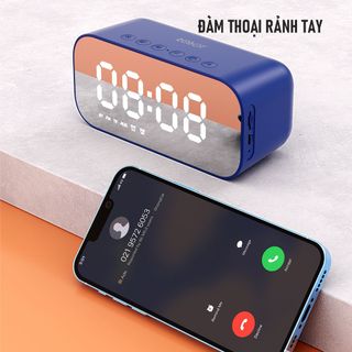 Loa Bluetooth ROBOT RB560 Kiêm Đồng Hồ Báo Thức Màn Hình LED Tráng Gương - Hỗ Trợ Thẻ Nhớ/ FM Bảo Hành 12 Tháng BenZ Sto