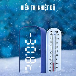 Loa Bluetooth ROBOT RB560 Kiêm Đồng Hồ Báo Thức Màn Hình LED Tráng Gương - Hỗ Trợ Thẻ Nhớ/ FM Bảo Hành 12 Tháng BenZ Sto