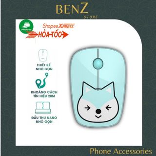 Chuột Quang Không Dây 2.4GHz ROBOT M220 Họa Tiết Hoạt Hình Dễ Thương - Cảm Biến Quang Học Khoảng Cách Tín Hiệu 20m
