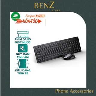 Bàn phím không dây bluetooth, kèm chuột tĩnh âm Robot KM4000 bàn phím rời cho máy tính laptop giả cơ mini BenZ Store giá sỉ