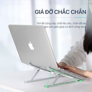 Giá Đỡ Laptop nhôm tản nhiệt gấp gọn ACOME ALS01, kệ đỡ máy tính cao cấp BenZ Store
