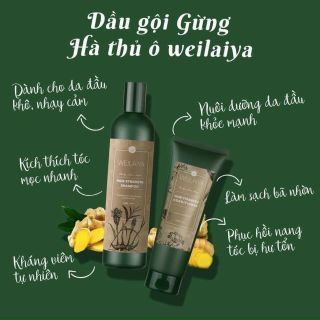 Cặp dầu gôi gừng Weilaya