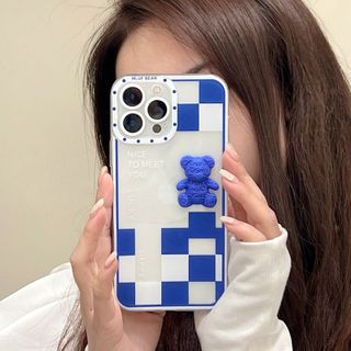 Ốp lưng iphone bảo vệ camera Gấu xanh caro7plus/8/8plus/xs/11/12/13/pro/max/plus/promax BenZ Store