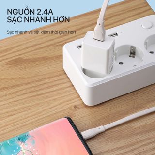 Cáp sạc Type C, dây sạc samsung Micro usb, chính hãng ROBOT Dây Cao Su Dẹp Chống rối dài 1m BenZ Store