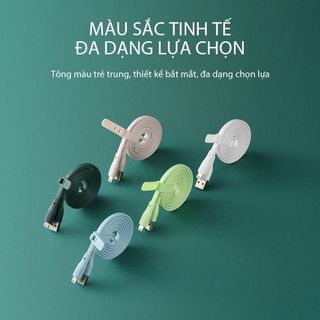 Cáp sạc Type C, dây sạc samsung Micro usb, chính hãng ROBOT Dây Cao Su Dẹp Chống rối dài 1m BenZ Store