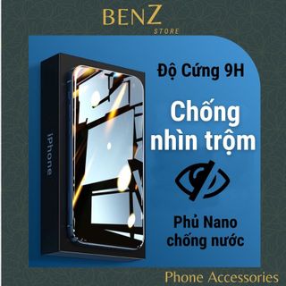 Kính cường lực chống nhìn trộm KingKong chống bám nước vân tay chính hãng VTZ dày 0.3mm cứng 9H BenZ Store giá sỉ