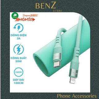 Cáp Sạc Nhanh Công Suất Lớn 20W Dây Siêu Mềm Bền Bỉ Dài 100cm BenZ Store giá sỉ