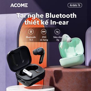 Tai Nghe Bluetooth Airdots T6 TWS Công Nghệ Bluetooth 5.3 Nút Cảm Ứng Điều Khiển Linh Hoạt BenZ Store
