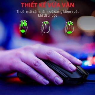 Chuột Gaming Máy Tính GM100 Đèn Led Có Dây Hàng Chính Hãng Bảo Hành 12 Tháng BenZ Store