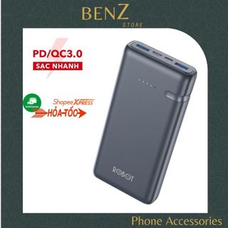 Pin Sạc Dự Phòng RT21 Dung Lượng 20000mA Công Suất 18W Hỗ Trợ Sạc Nhanh QC 3.0/ PD Hàng Chính Hãng BenZ Store
